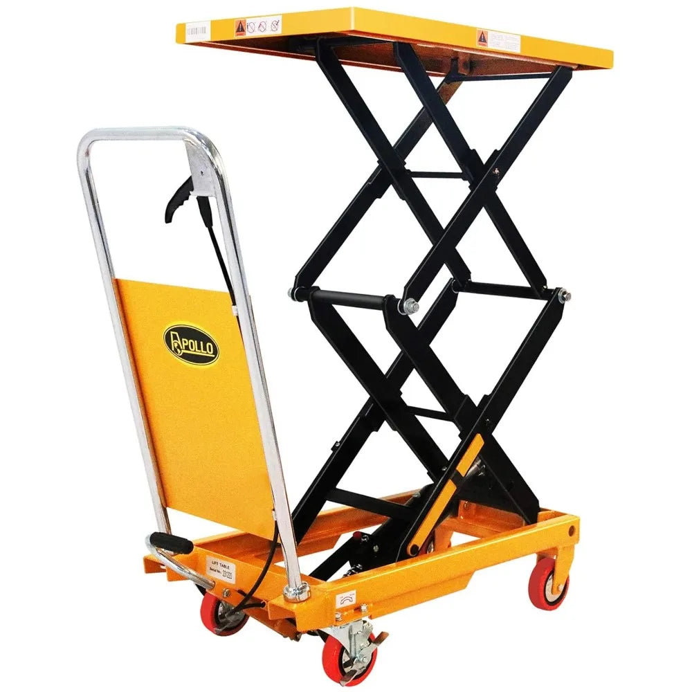 Double Scissor Hydraulic Lift Table Cart 770 Lb Capacity