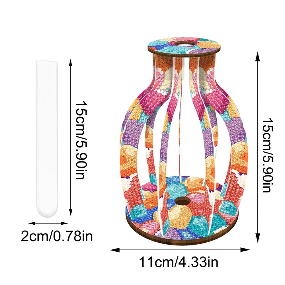 Alloet Wooden Diamond Mosaic Vase Kit For Beginners