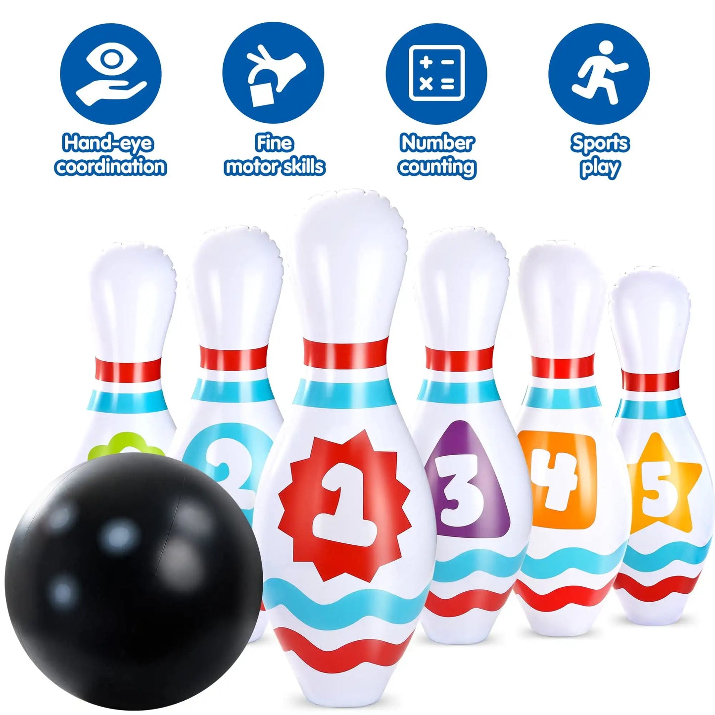 Joyfy Giant Inflatable Bowling Set For Kids And Adults