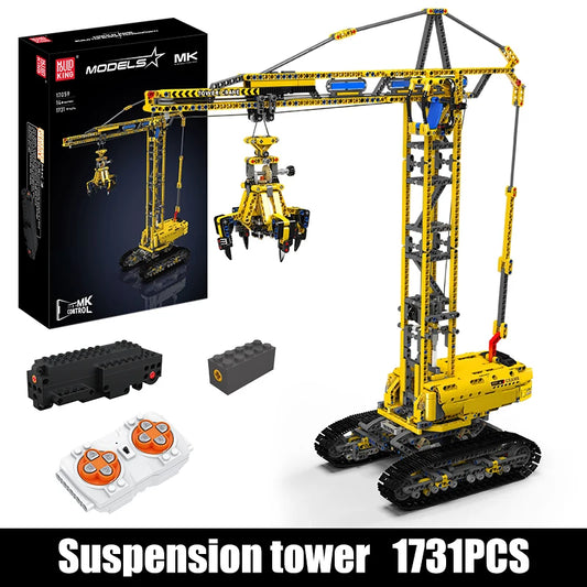 Mould King 17059 Remote Control Crawler Crane Block