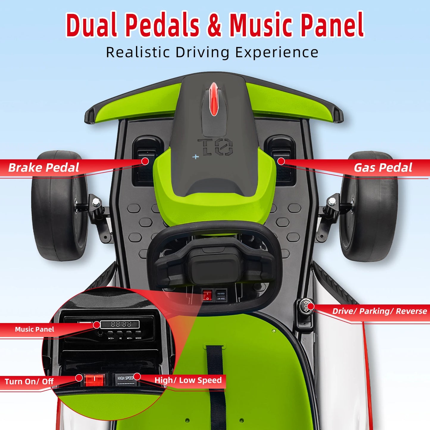 Longwei Electric Baby Car HL3888 High Speed Drift Kart 24V