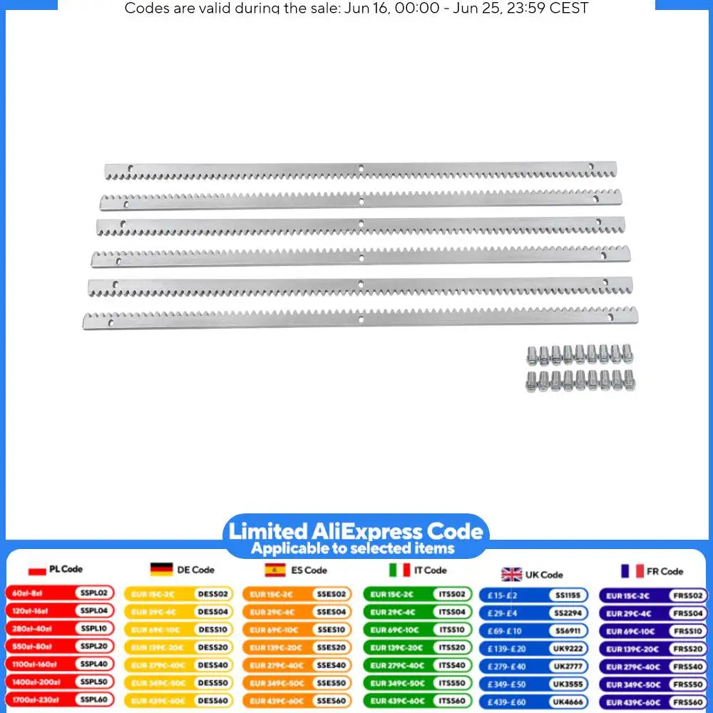 CNCEST Sliding Door Gear Rack Set Durable Rustproof