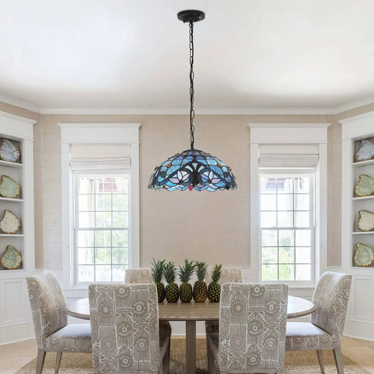 Tiffany Style Pendant Ceiling Light Stained Glass Lamp