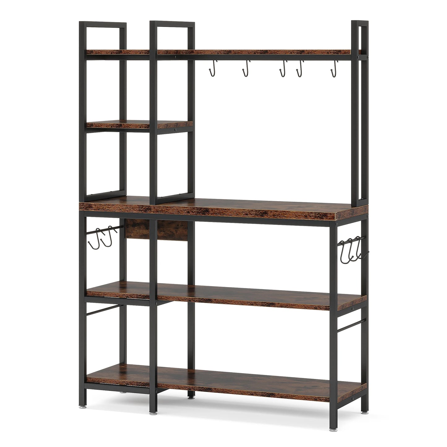 Tribesigns Kitchen Baker Rack With Storage And Hooks