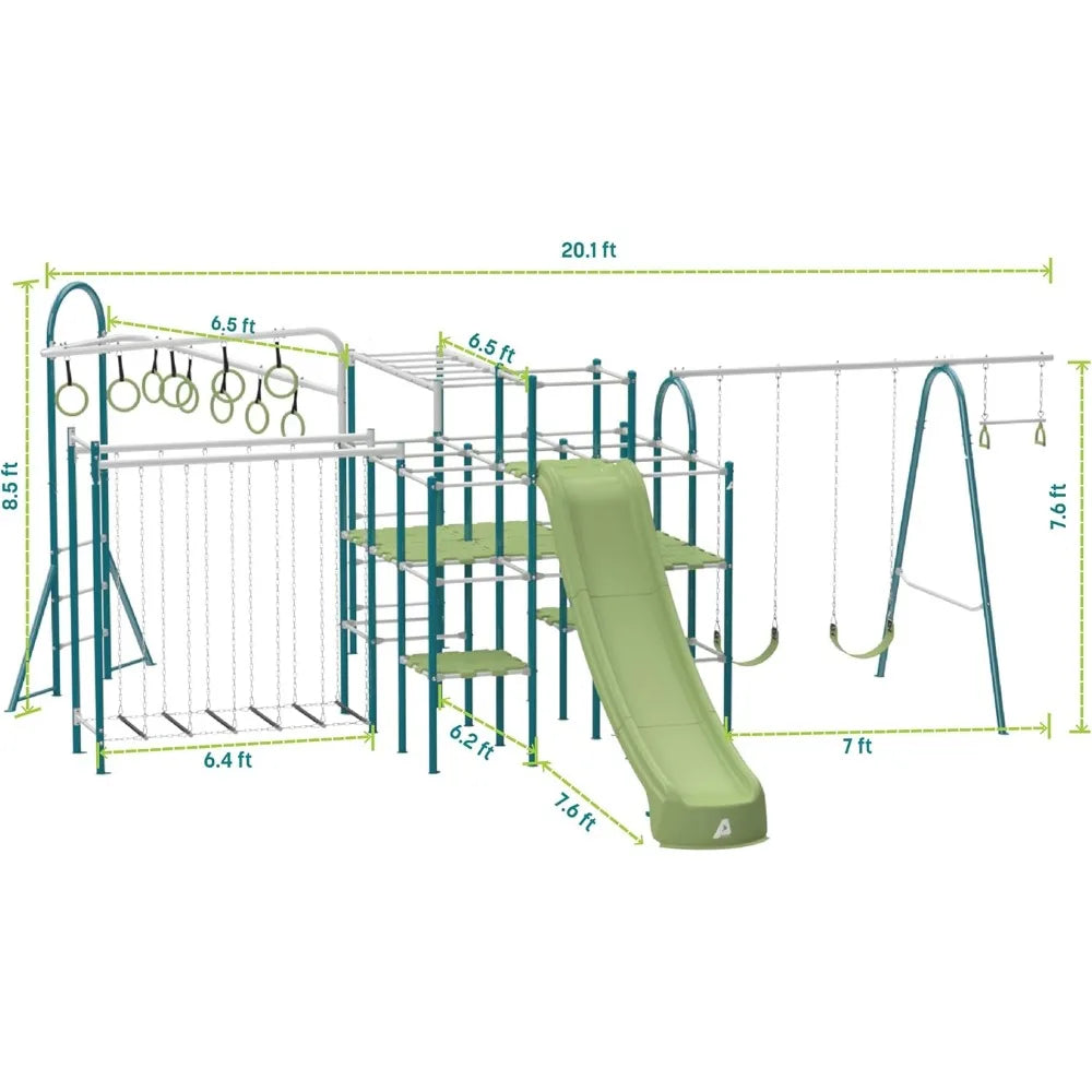 Hign-concerned Modular Jungle Gym Set Outdoor Playset Swing