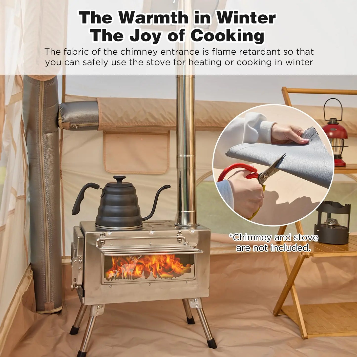 SENLEETO Inflatable Camping Tent Glamping 4 Season Shelter