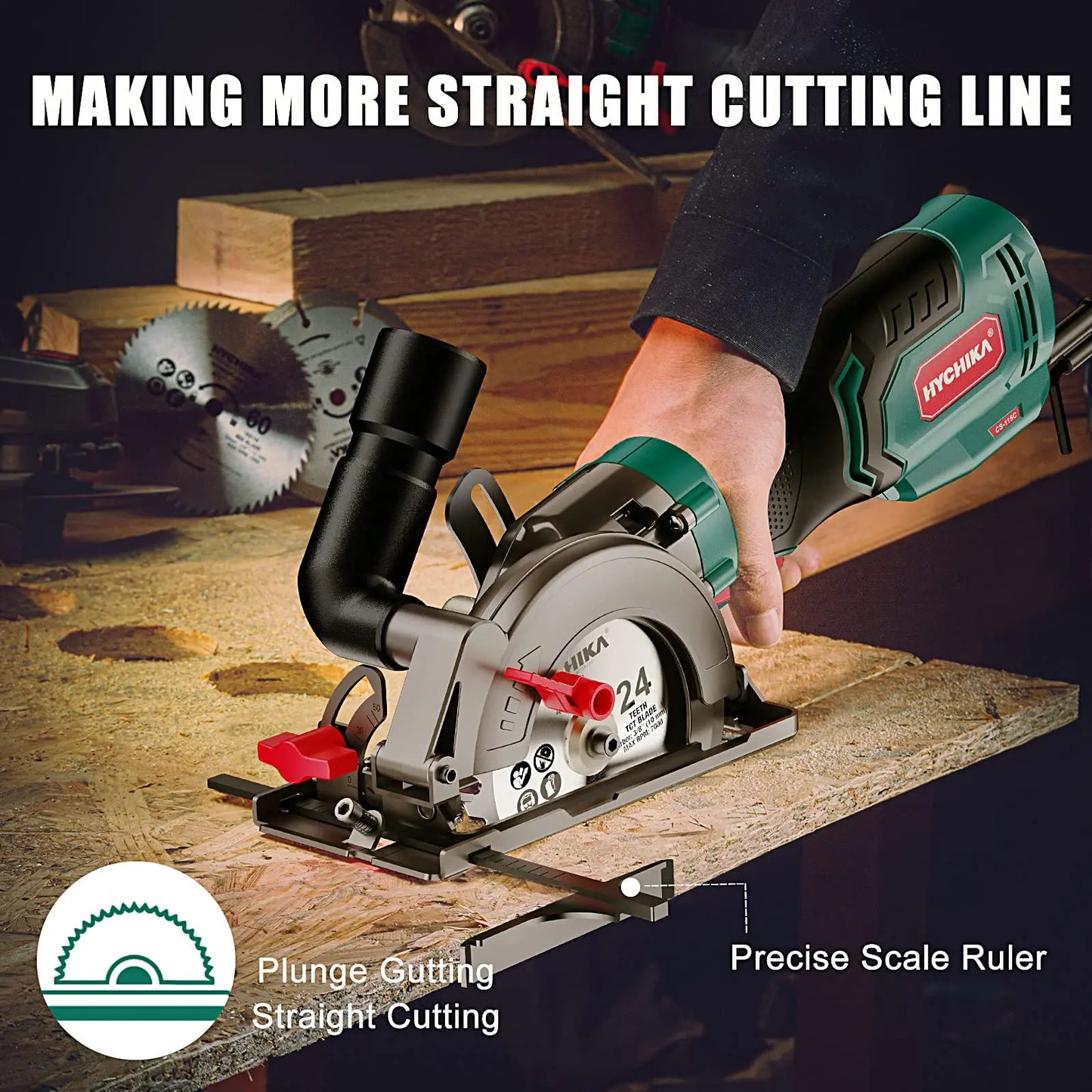 HYCHIKA 750W Circular Saw With Dust Collection Function