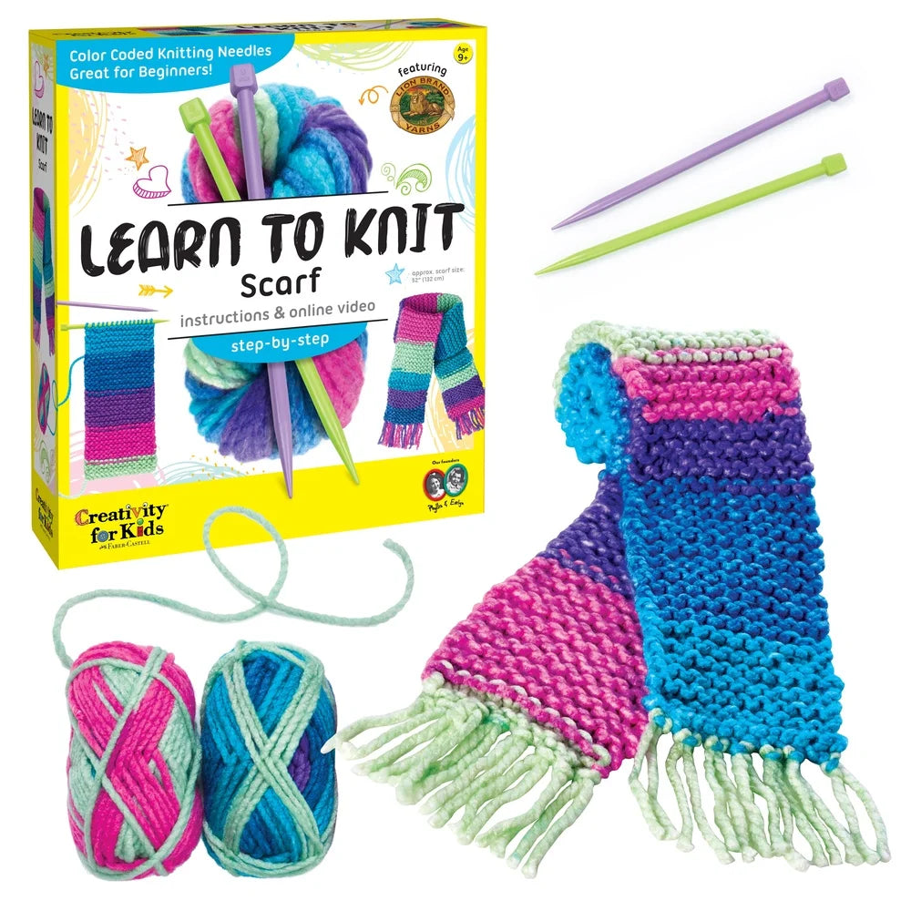 XMSJ Knitting Kit For Kids 9 12 Unisex Scarf Craft