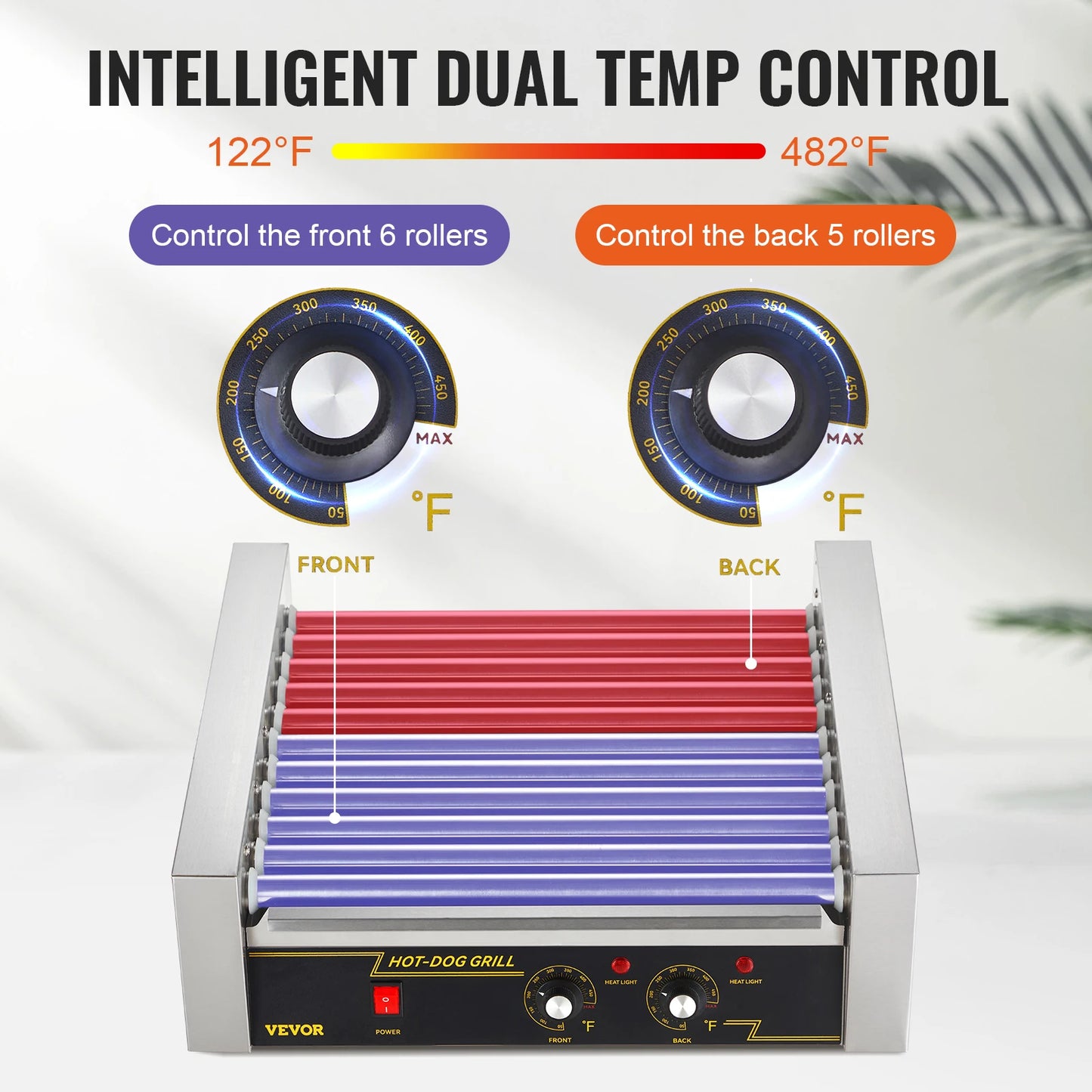 SucceBuy Hot Dog Roller Machine 5 7 11 Rods Sausage Grill