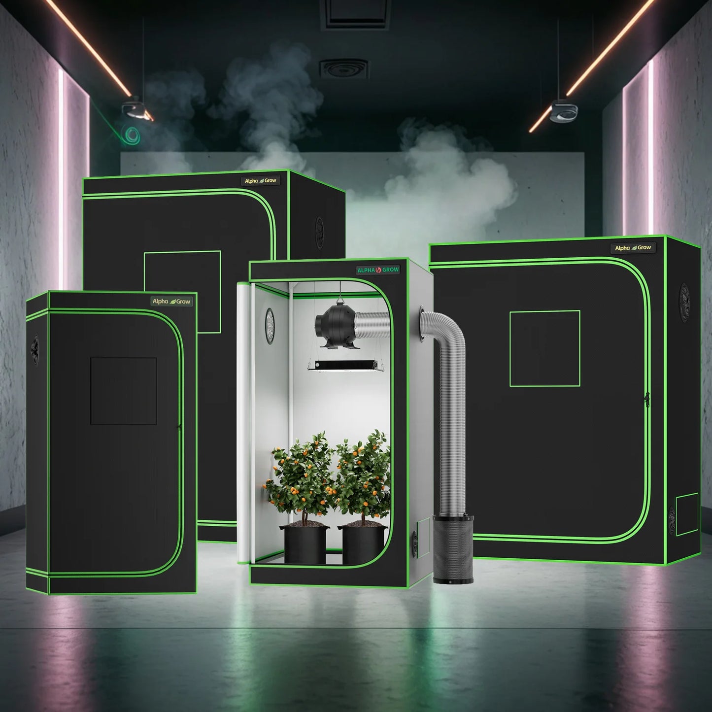 AlphaGrow Reflective Mylar Grow Tent For Hydroponics