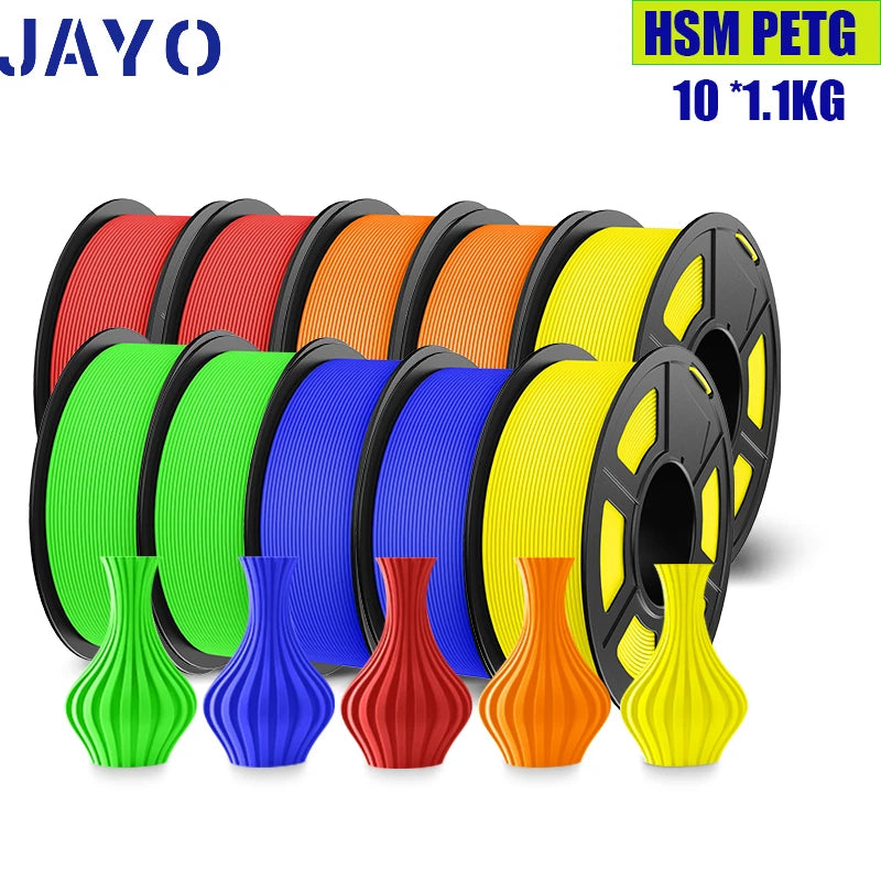 JAYO PLA Plus Filament 10 Rolls High Speed Matte 3D