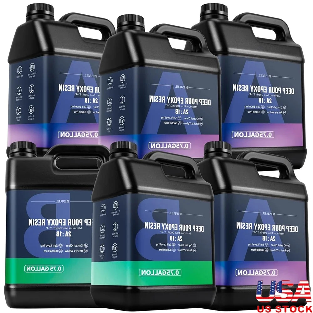 XMSJ Deep Pour Epoxy Resin Kit For River Tables And More