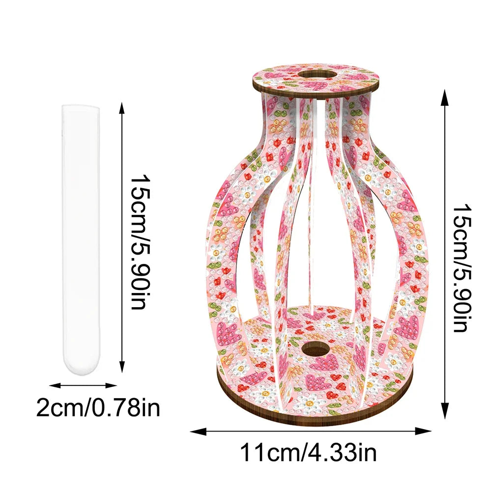 Alloet Wooden Diamond Mosaic Vase Kit For Beginners