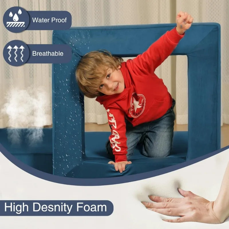 Combination Modular Kids Sofa Set Convertible Foam Couch