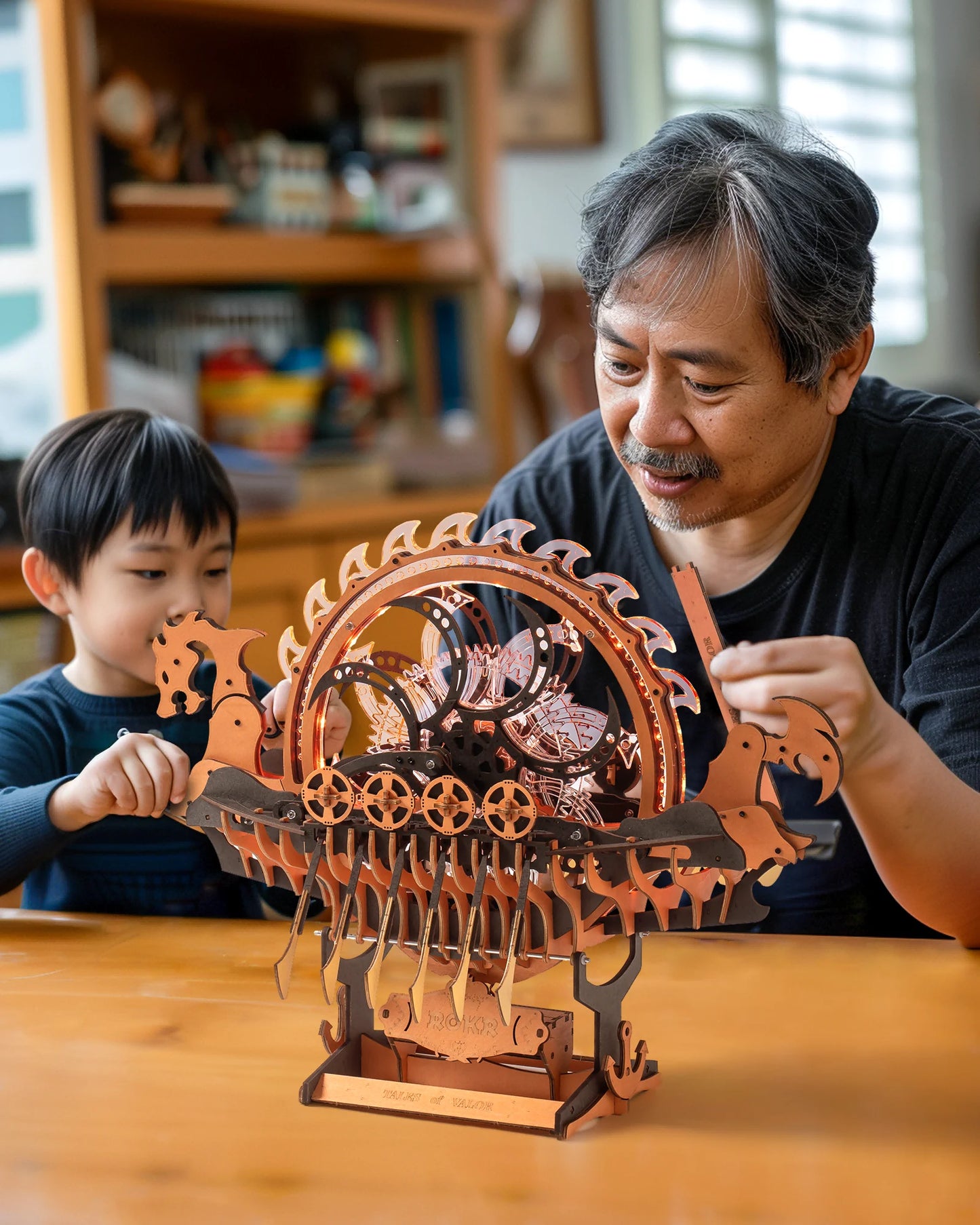 Robotime Vikingship Movable Wooden Puzzle Boat Model