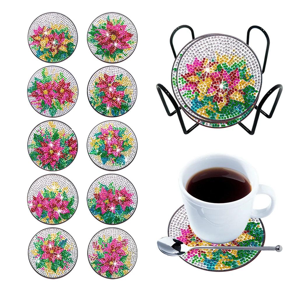 Frame Diamond Painting Coaster Kit Sunflower Mandala Set