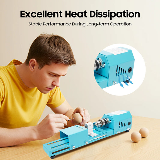 CNCEST 96W Mini Wood Lathe Beads Polishing Machine