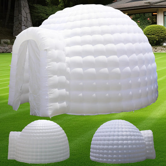 Building Igloo Dome Tent With Led Light And Blower