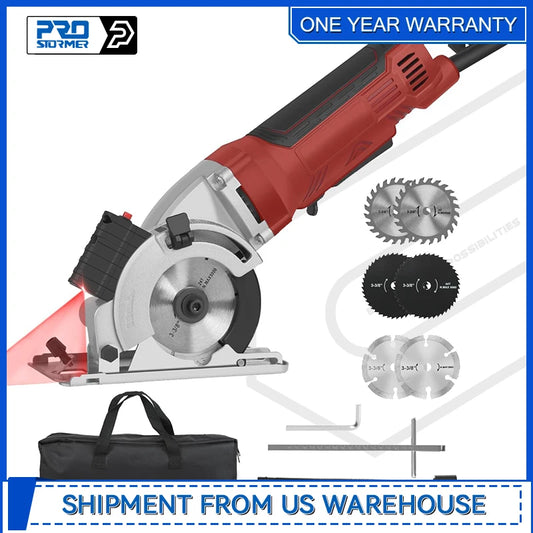 Prostormer Mini Circular Saw 4500 RPM With 3 Blades