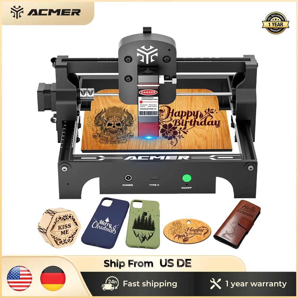ACMER Mini Portable Laser Engraver CNC Engraving Machine