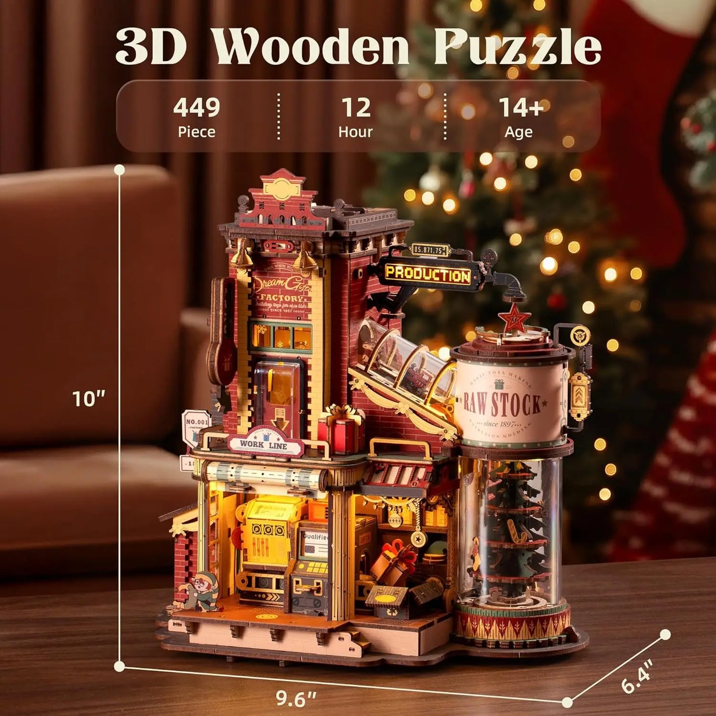 Robotime Rokr Wooden Music Box Dream Gift Factory Puzzles