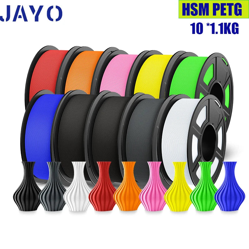 JAYO PLA Plus Filament 10 Rolls High Speed Matte 3D