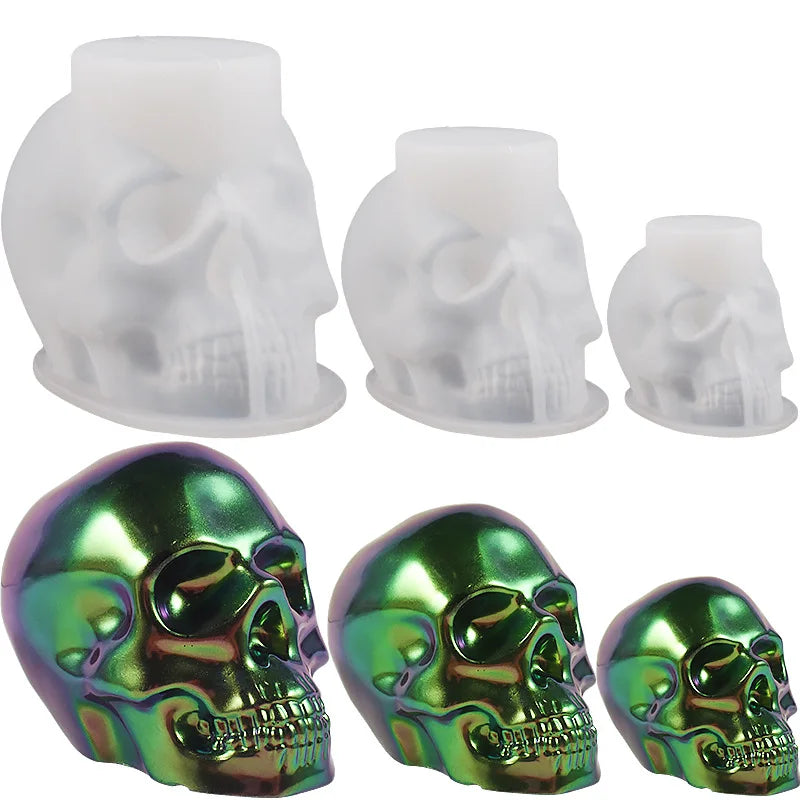 LIEBE ENGEL Skeleton Head Mold Silicone For Epoxy Resin