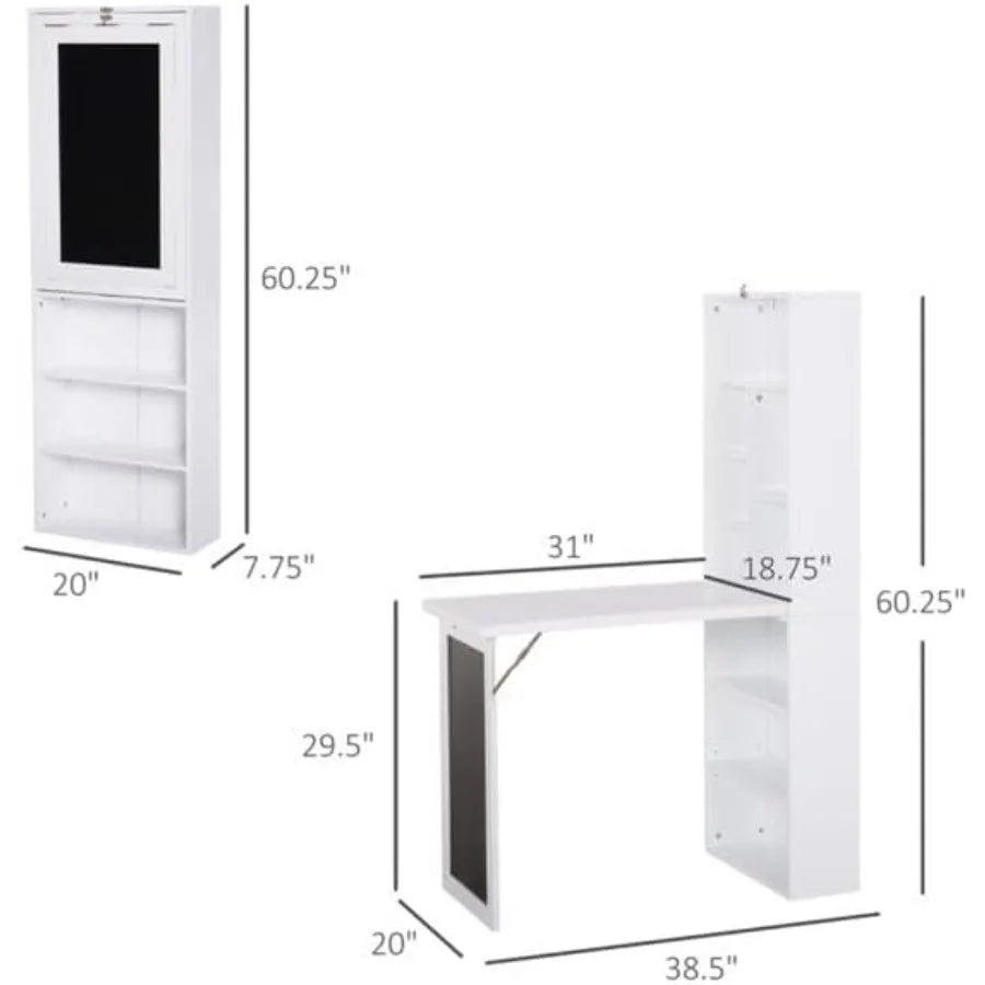 Hign-concerned Folding Floating Desk Chalkboard Wall Mount