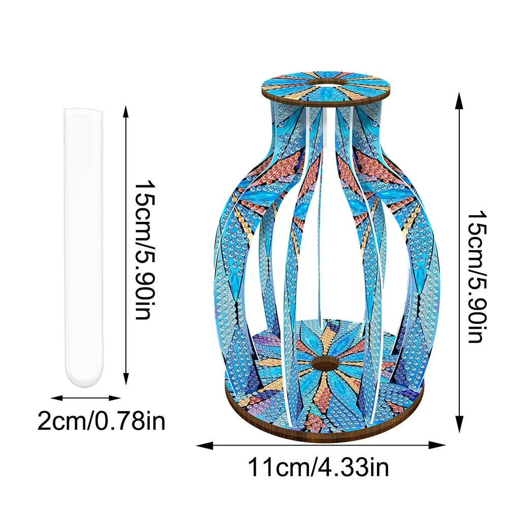 Alloet Wooden Diamond Mosaic Vase Kit For Beginners