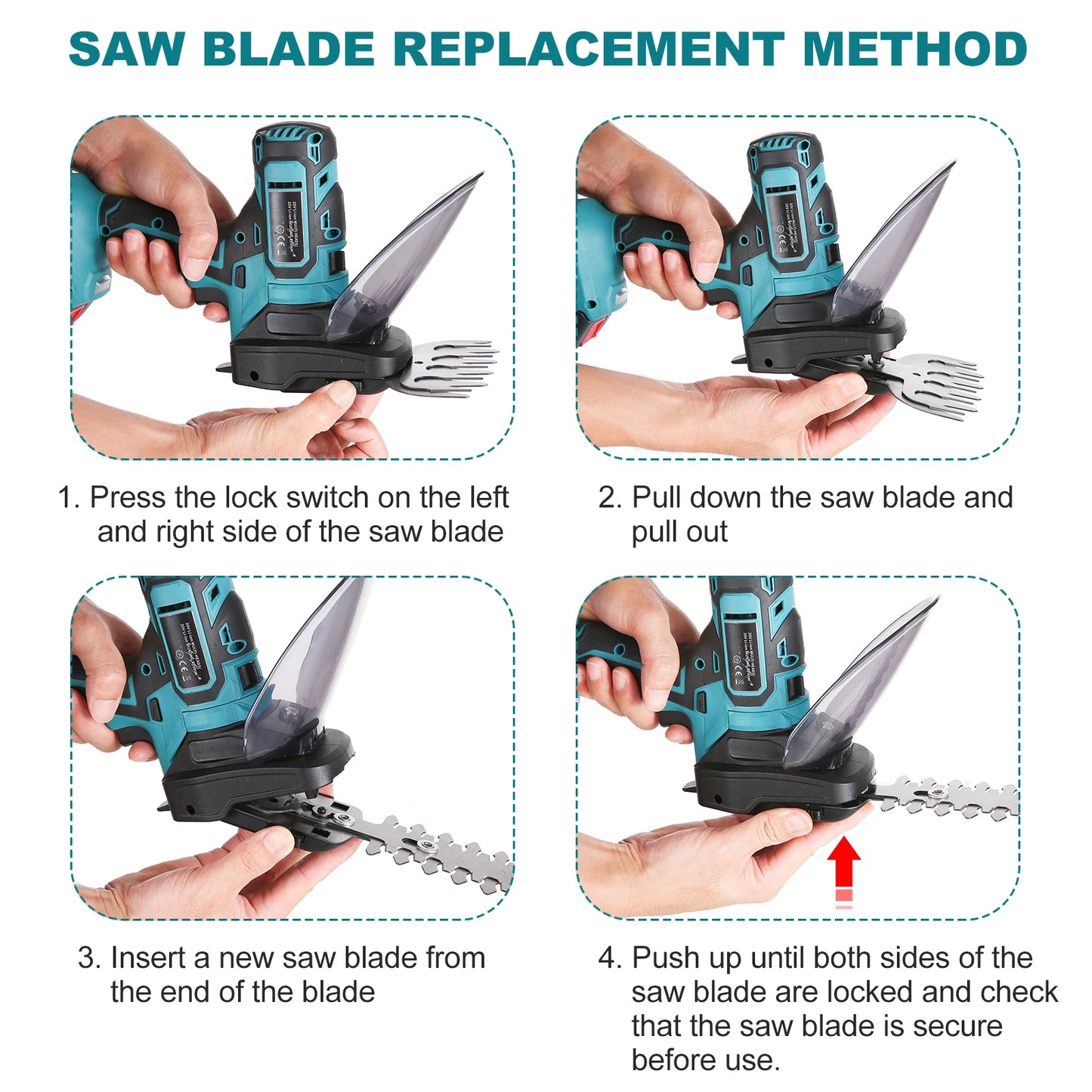 Aramox 20V Cordless Grass Shears 2 In 1 Trimmer Hedge