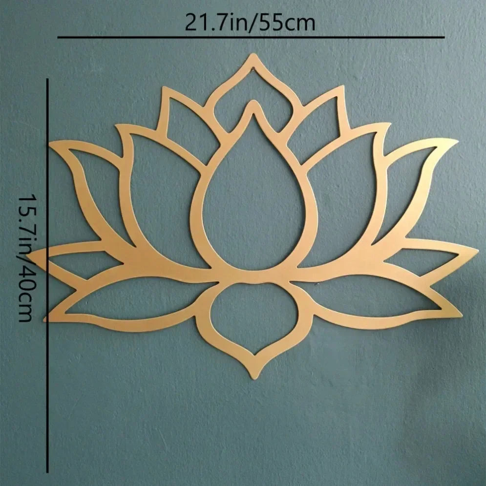 CIFBUY Lotus Metal Wall Art Exquisite Lotus Flower Decor