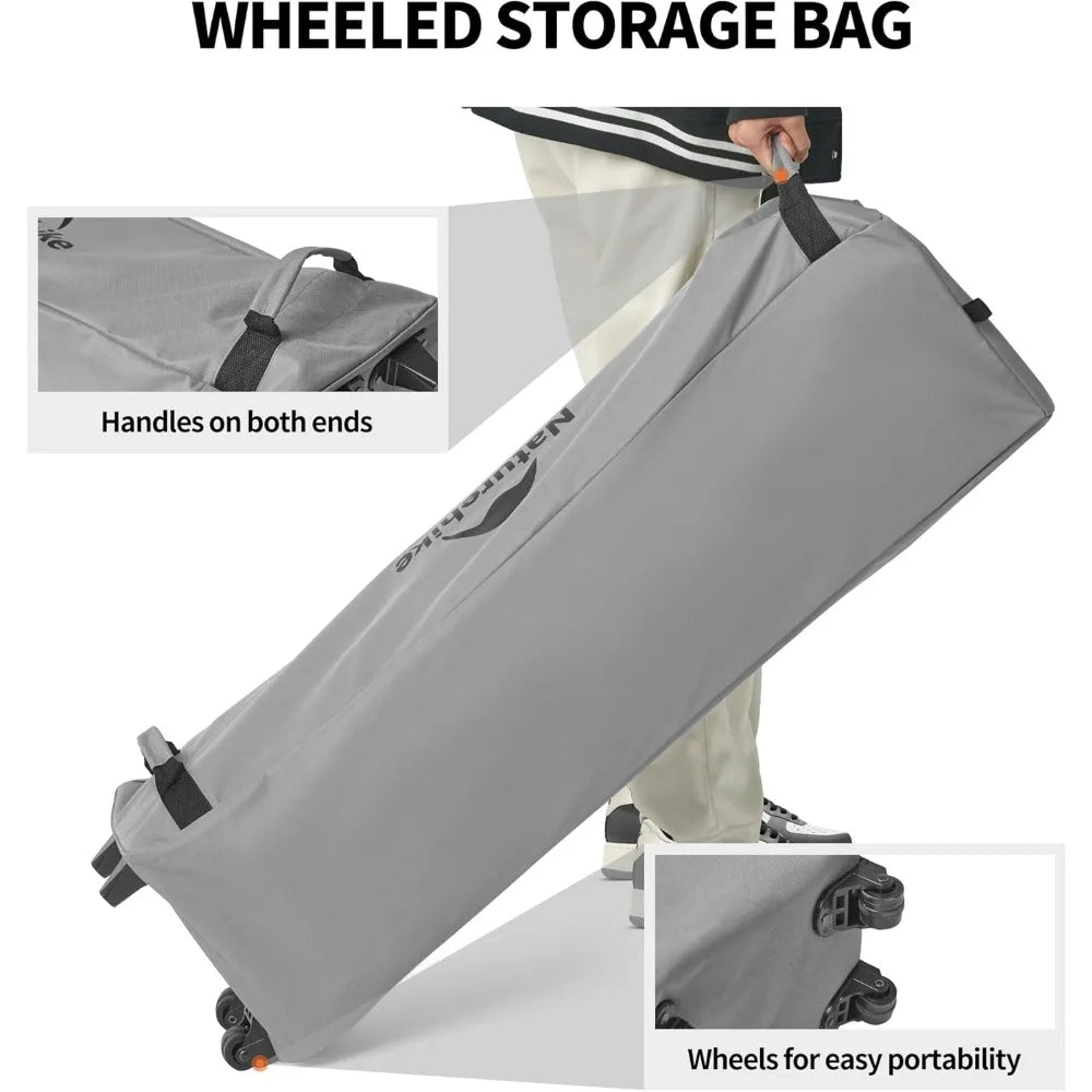 Camping Cot With Air Mattress And Side Table For Adults