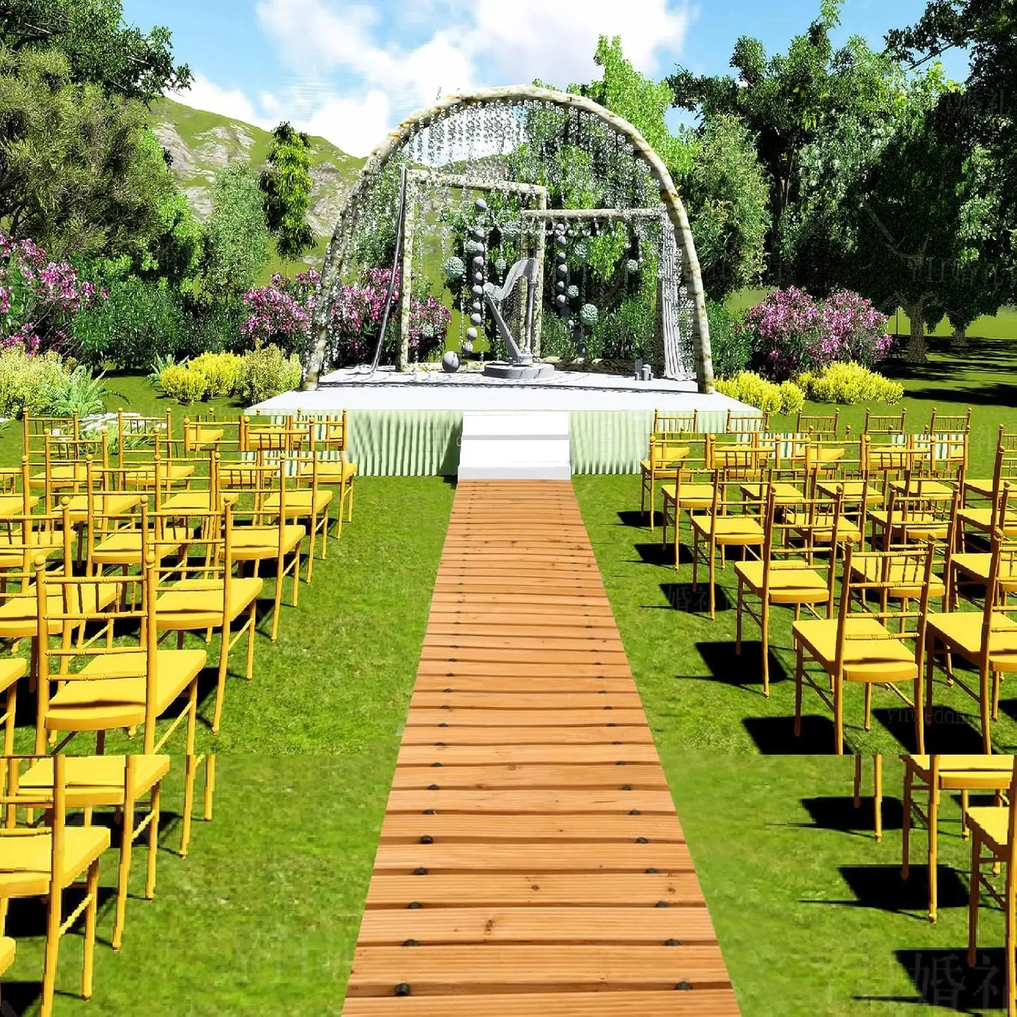 XMSJHign Concerned Outdoor Wooden Garden Pathway Non Slip