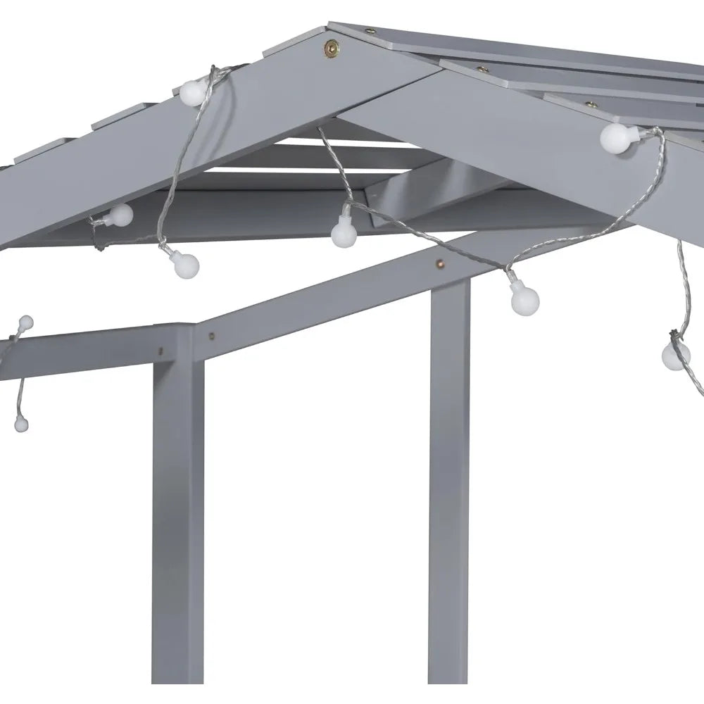 Harper And Bright Designs Loft Bed With Slide Blackboard