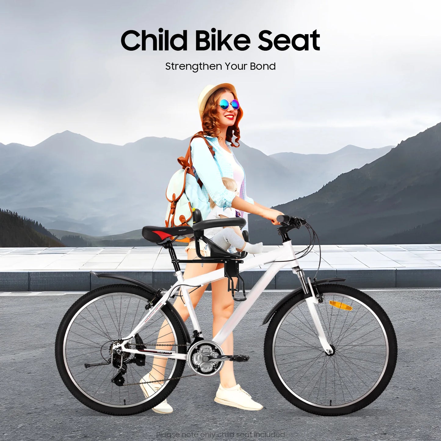 CNCEST Front Mounted Child Bike Seat For Mountain Bikes 35kg
