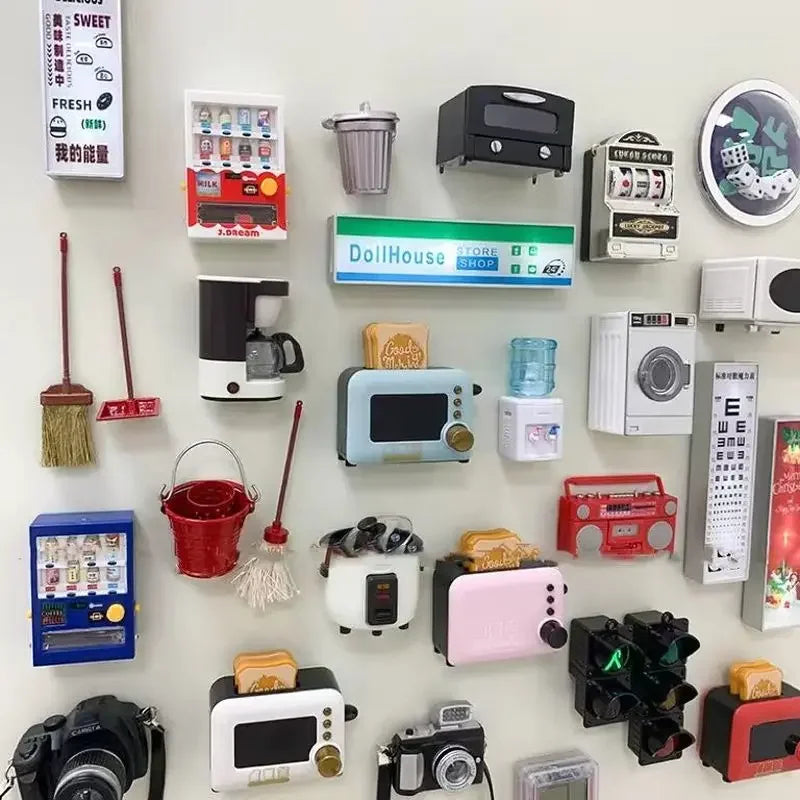 3D Fridge Magnets Simulation Mini Appliance Refrigerator Decor