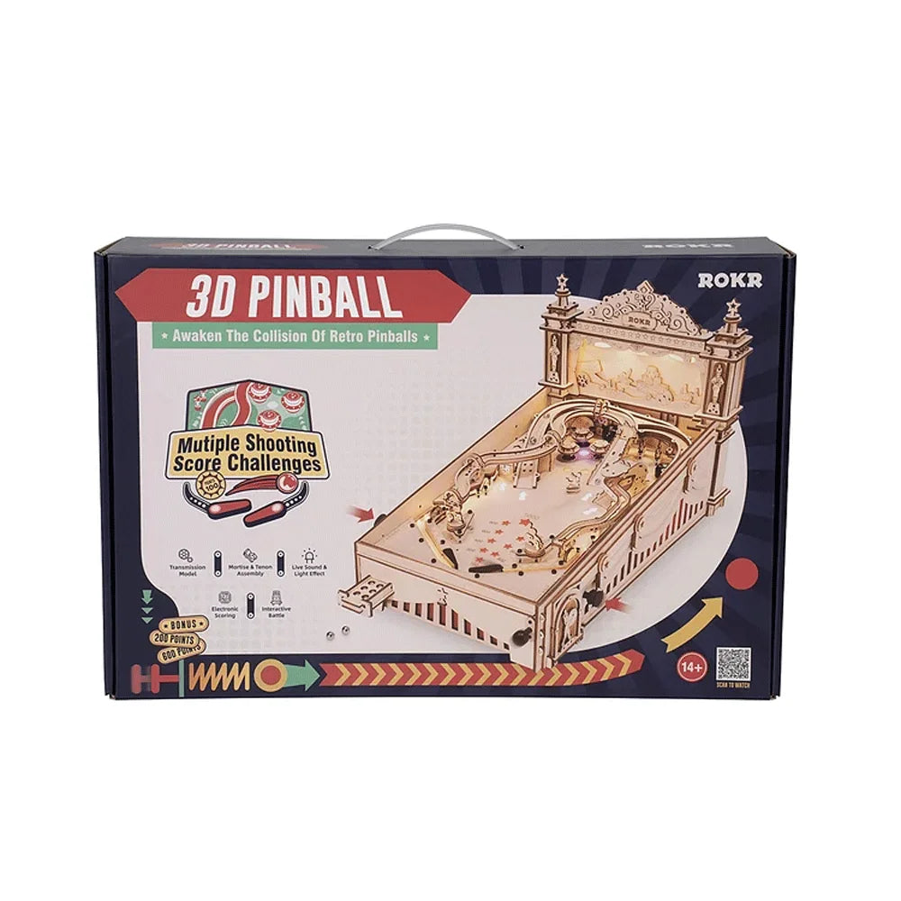 Robotime ROKR 3D Pinball Game Kit EG01 for Family Fun