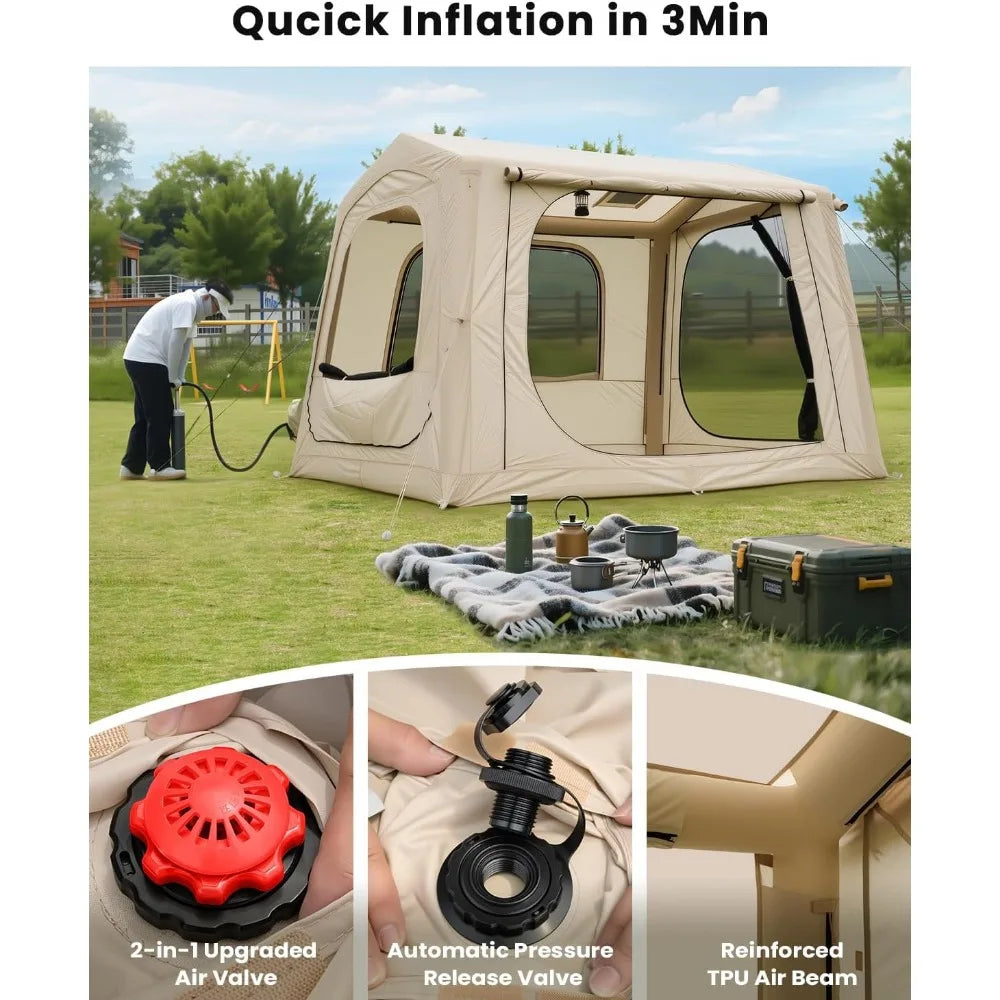 Building Inflatable SUV Camper Tent Two in One Quick Setup