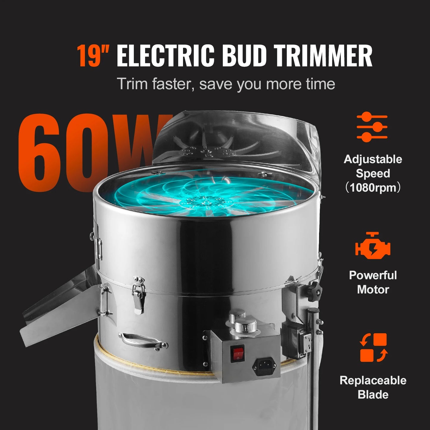 SucceBuy Electric Bud Trimmer With Stainless Steel Blade