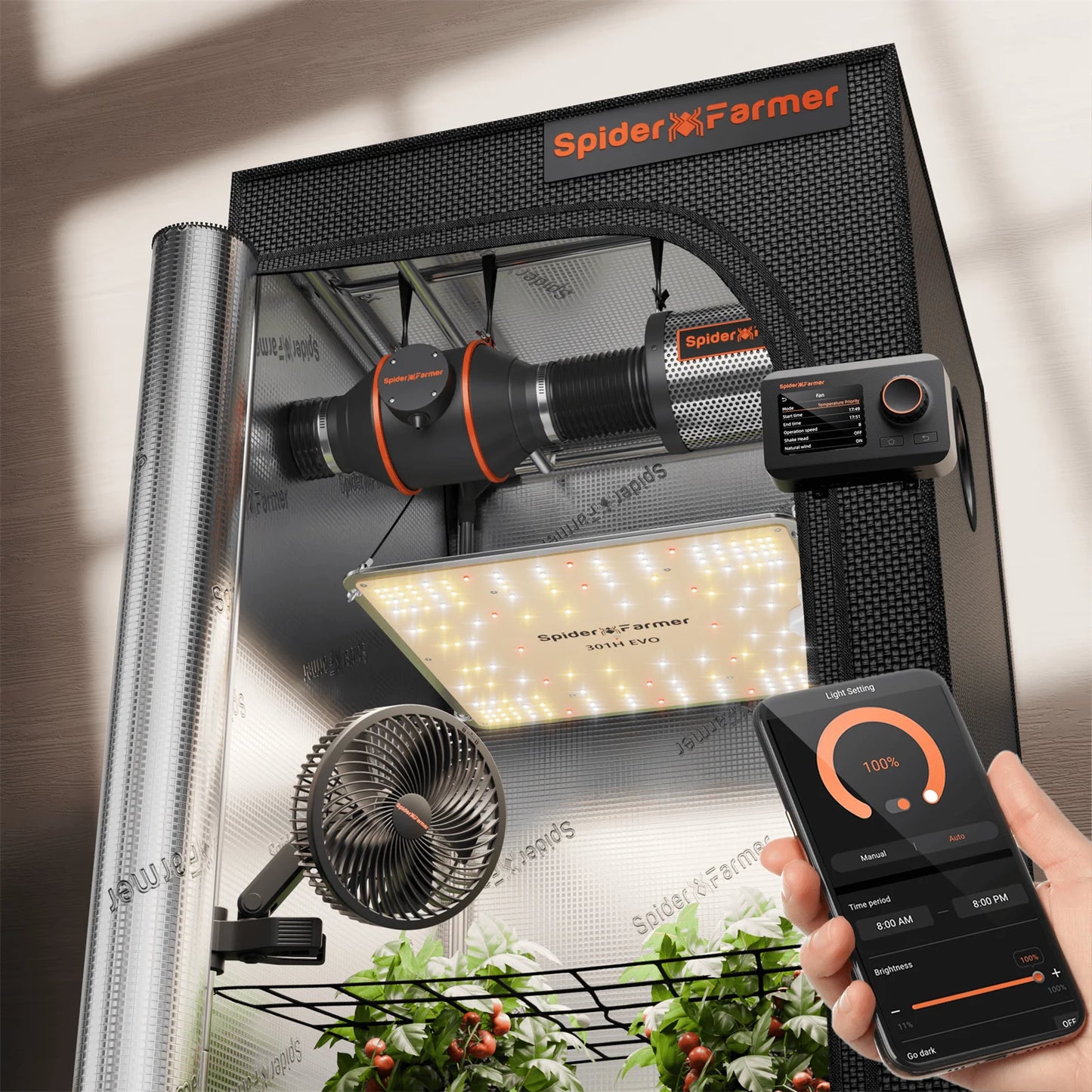 Spider Farmer Smart Grow Tent Kit With Full Spectrum LED
