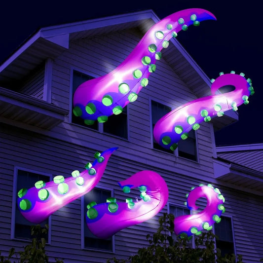 Hign-concerned Halloween Inflatable Lighted Octopus Tentacle