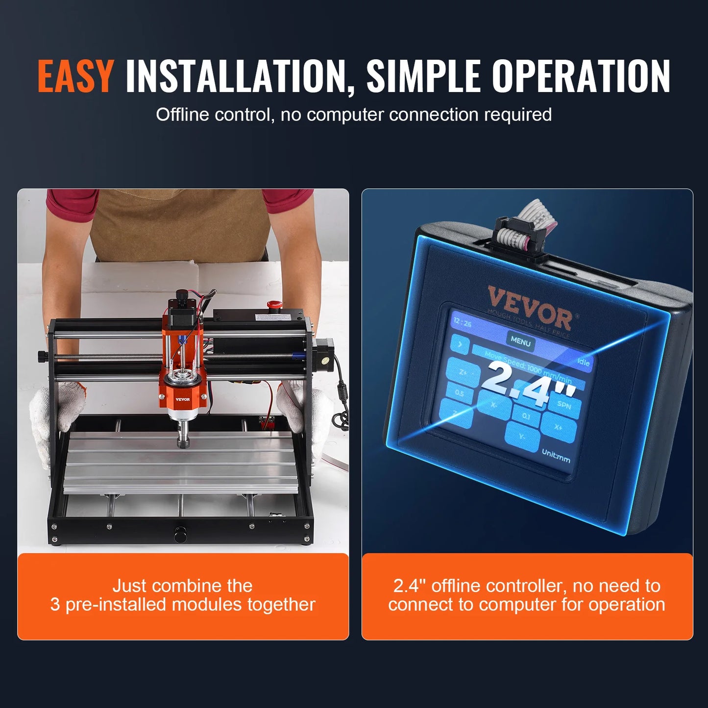 SucceBuy CNC Router Machine 3 Axis GRBL Wood Engraving Kit