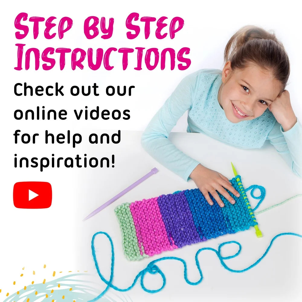 XMSJ Knitting Kit For Kids 9 12 Unisex Scarf Craft