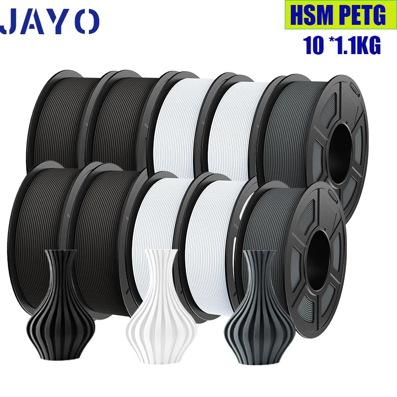 JAYO PLA Plus Filament 10 Rolls High Speed Matte 3D