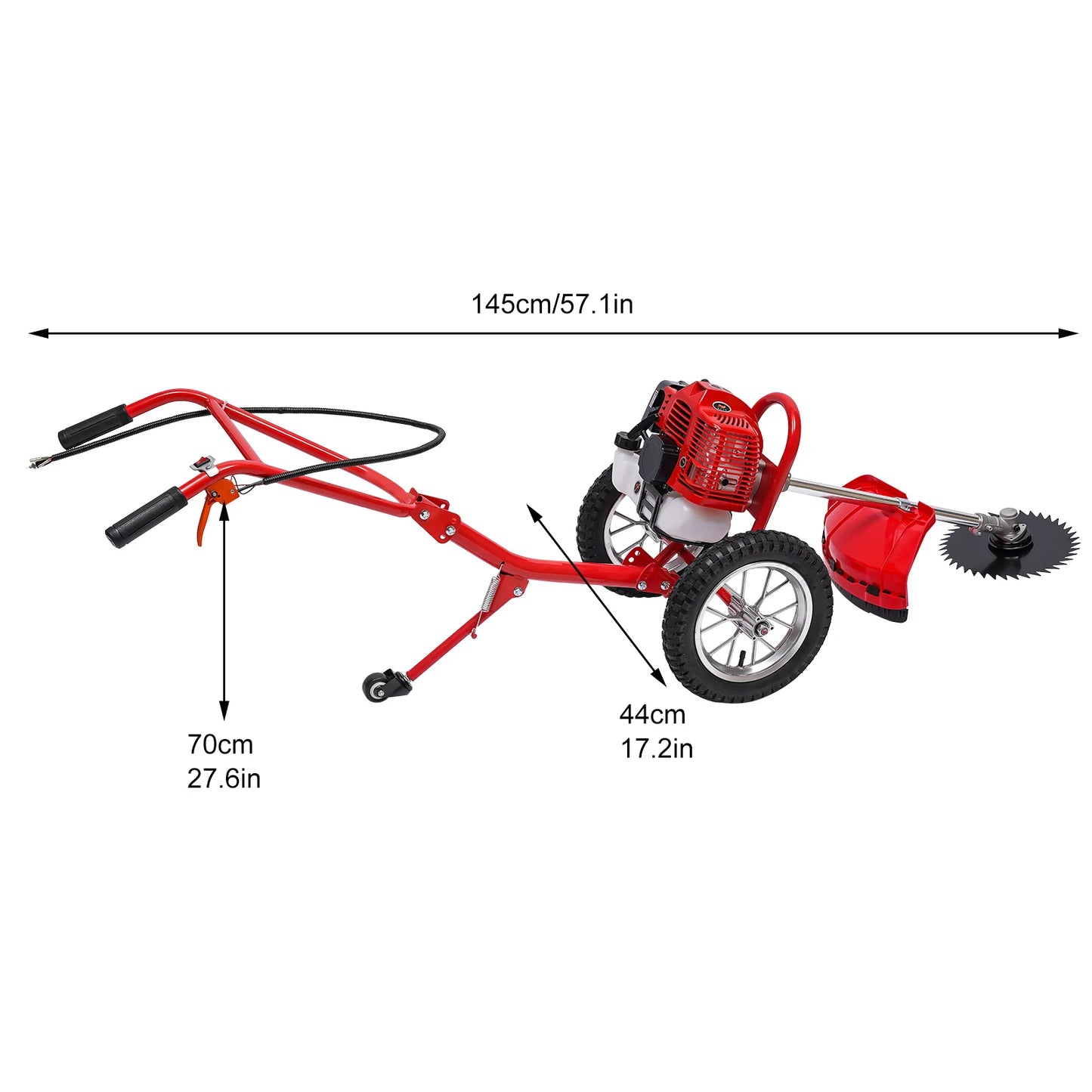 Two Stroke 49cc Gas Grass Trimmer And Brush Cutter Pro