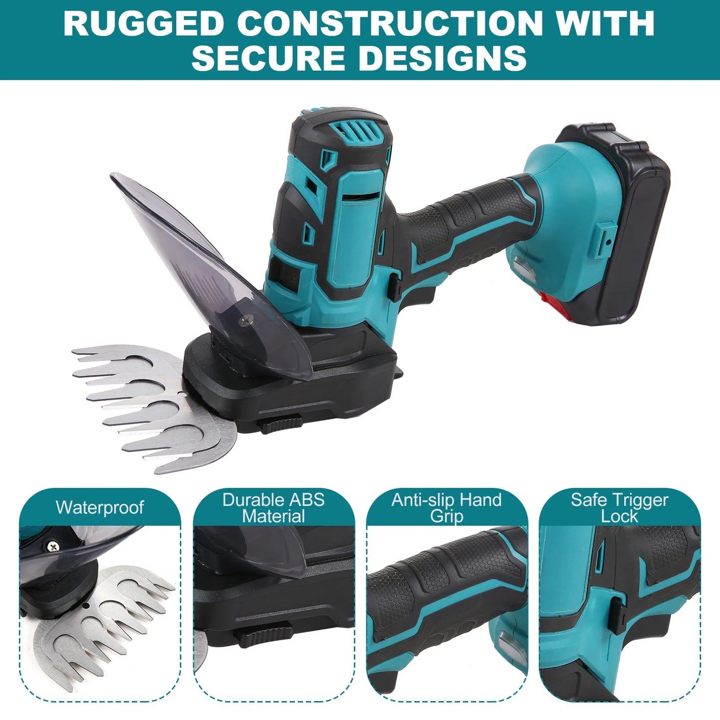 Aramox 20V Cordless Grass Shears 2 In 1 Trimmer Hedge