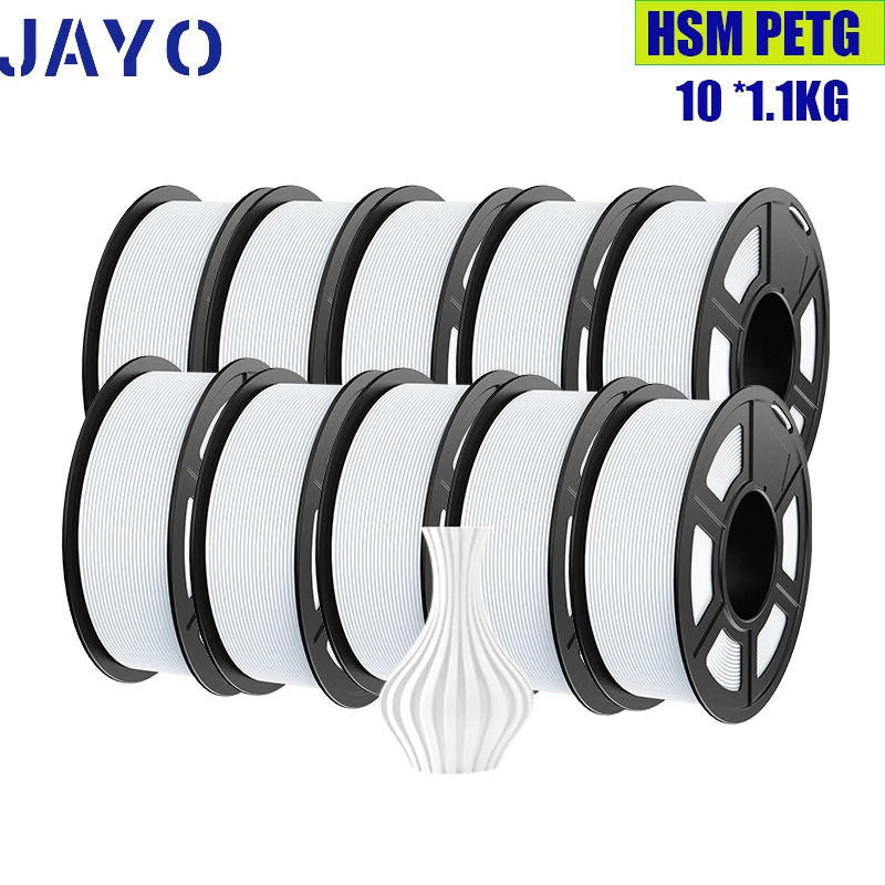JAYO PLA Plus Filament 10 Rolls High Speed Matte 3D