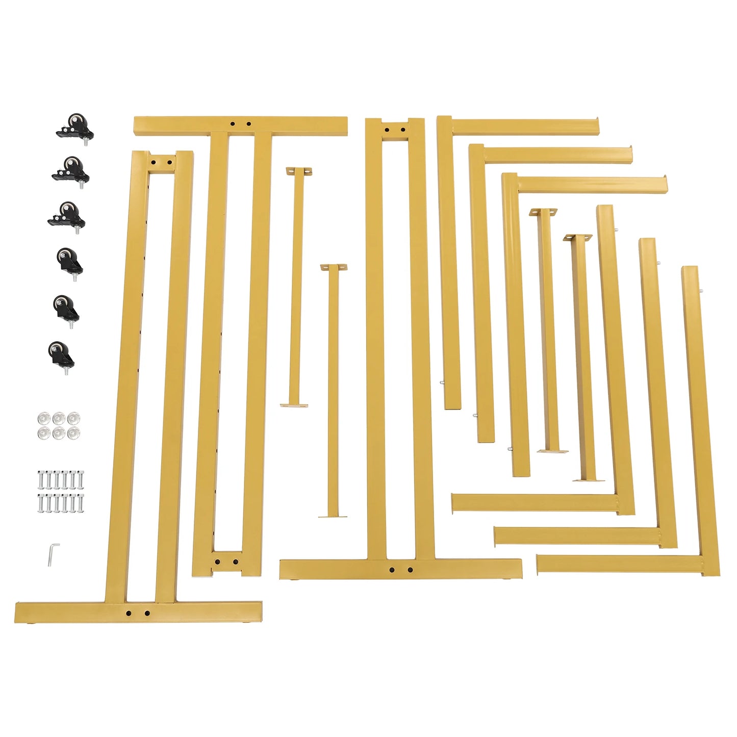 Bymaocar Garment Rack With Wheels Adjustable Six Arm