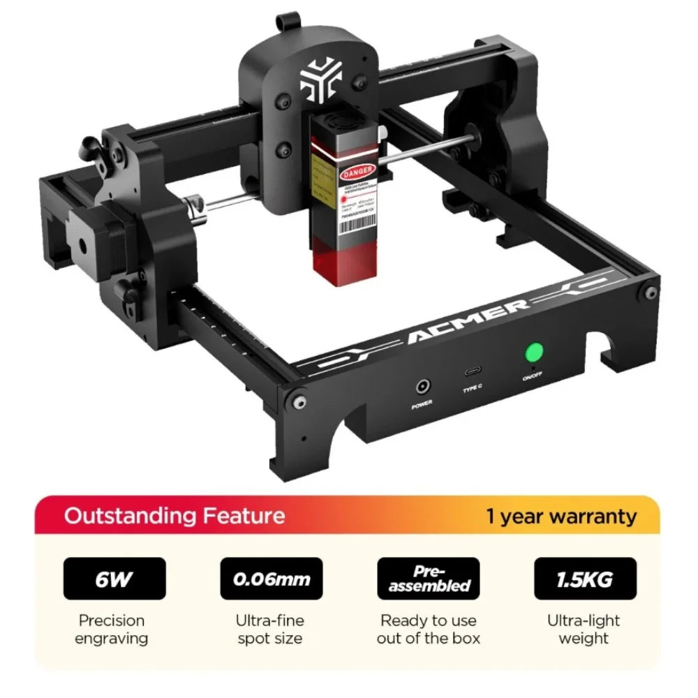 ACMER Mini Portable Laser Engraver CNC Engraving Machine
