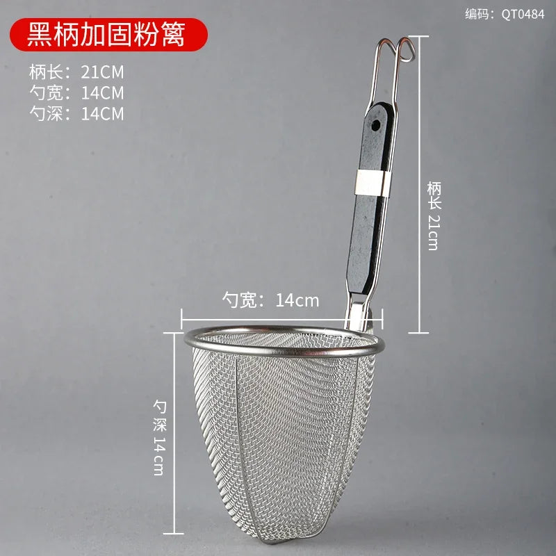 CZSAE Stainless Steel Colander With Wooden Handle Strainer